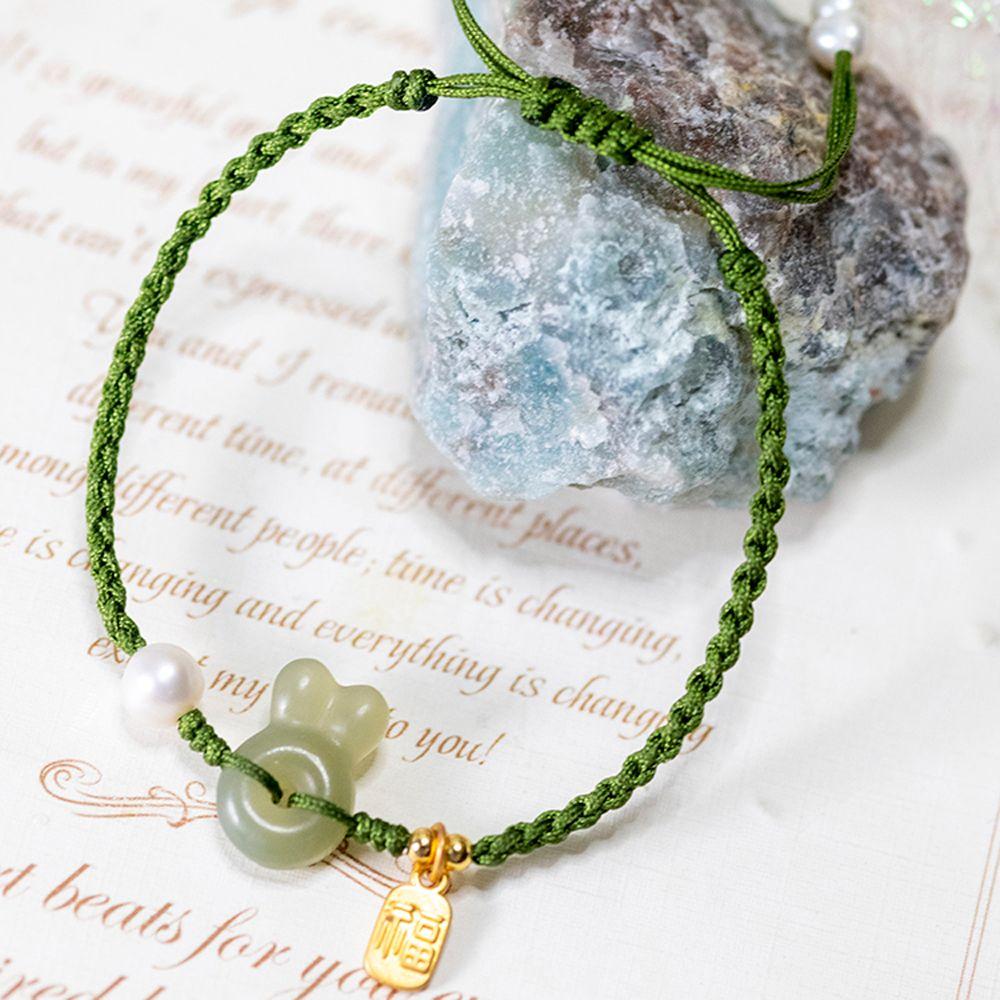 Lovely Stone Sweet Fairy Bead Korean Style Bracelet Fashion Jewelry Rabbit Hand Rope Women Bracelet