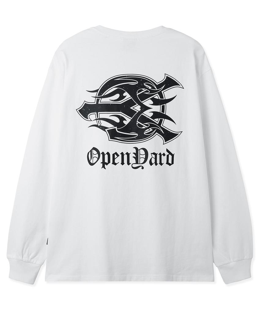 Opeunyadeu(Owai) Tribal Logo L/S Tee - White