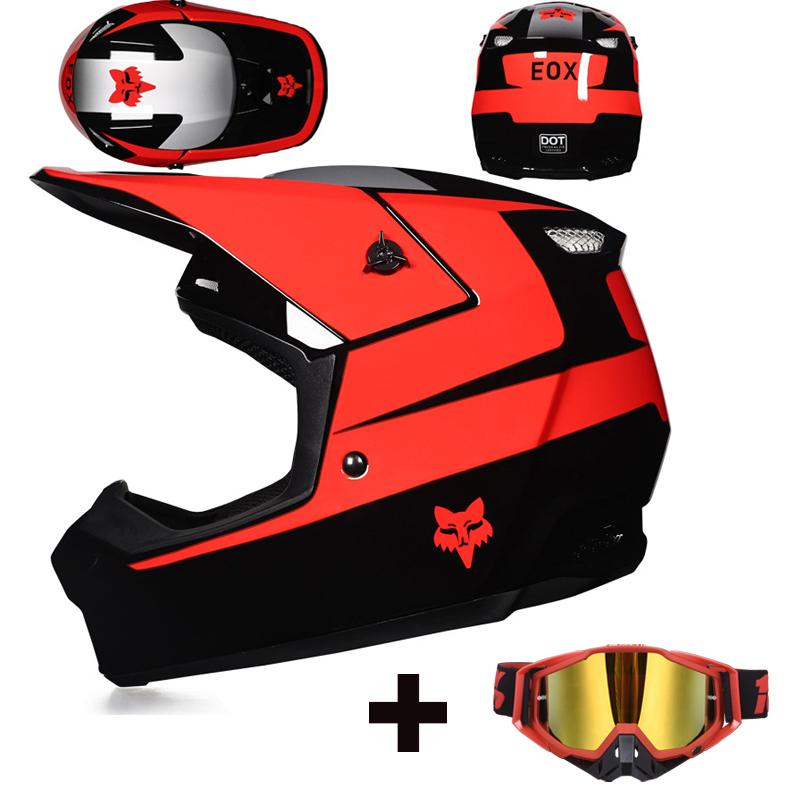 Motorcycle Helmet Children Off Road Helmet Bike Downhill Am Dh Cross Helmet Capacete Motocross Casco Three piece gift set Motor