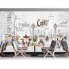 Cafe Wall Mural Coffee Shop Wallpapers Hand-Painted Coffee Retro Mural Restaurant Cafe Coffee Shop 3d Wallpaper