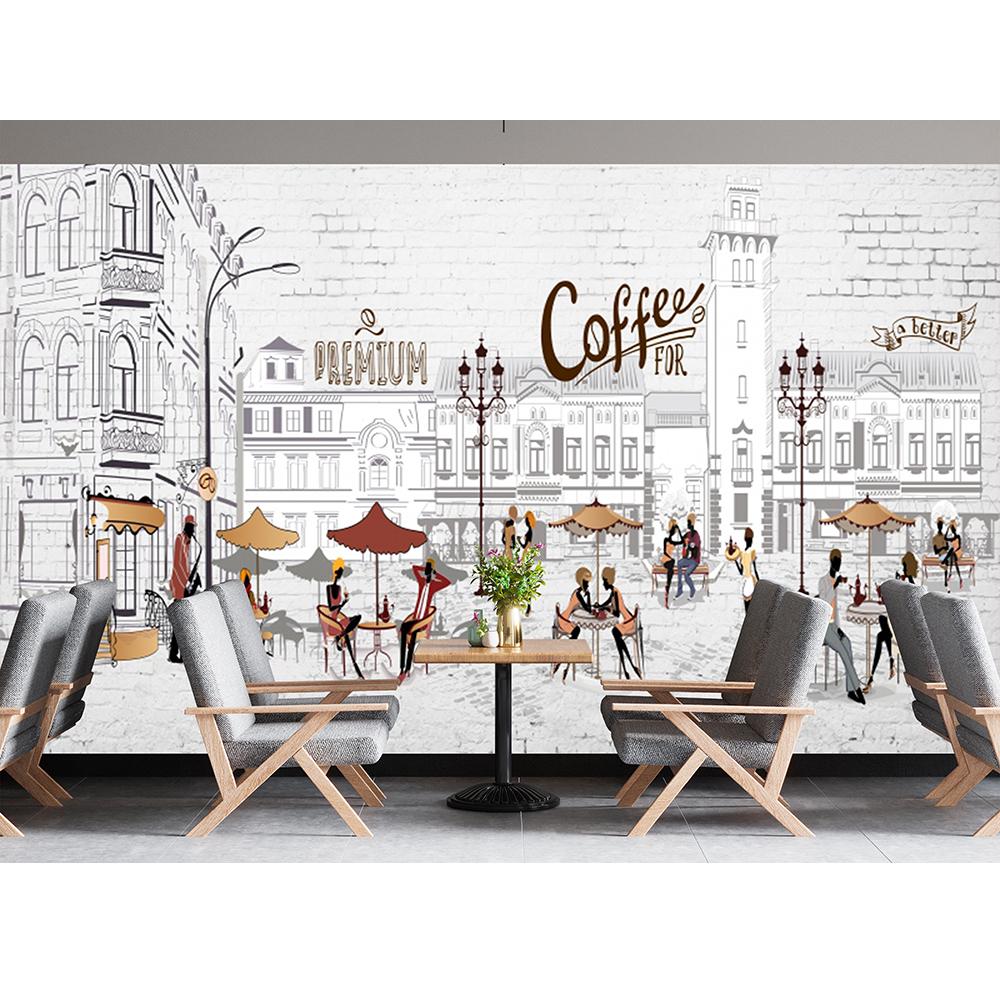 

Кафе Настенная роспись Кофейня Обои Расписанные вручную Кофе Ретро Настенная роспись Ресторан Кафе Кофейня 3d Обои 200 cm(W) x 140 cm(H)