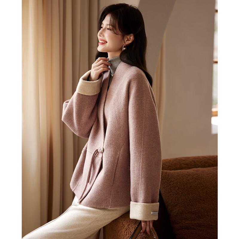 Women's Short Double-sided Wool Blend Coat