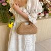 Elegant Summer Weave Chain Straw Bag Leisure Boho Straw Shoulder Bag Beach Casual Bucket Handbag For Ladies/Girls