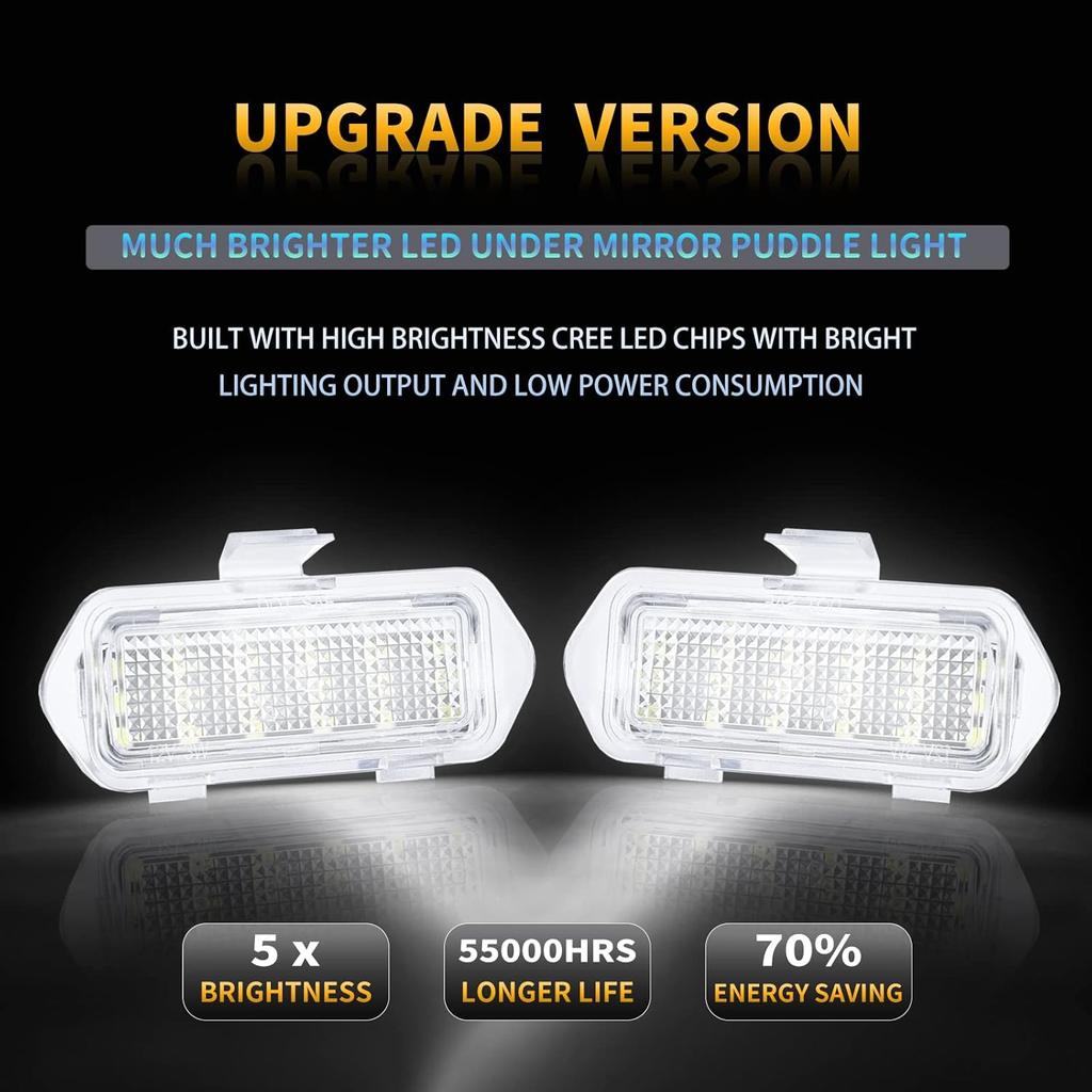 LED Puddle Mirror Lights for Chevy Silverado 1500 Classic Avalanche 1500 2500 GMC Sierra 1500 Classic Cadillac Escalade/Escalade ESV EXT Yukon XL