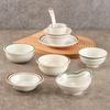 Melamine Four-Piece Table Set: Imitation Porcelain Plastic Bowls & Plates for Restaurants and Hotels