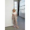 Women's Lace-Up Elastic Waist Linen Blend Jogging Trousers