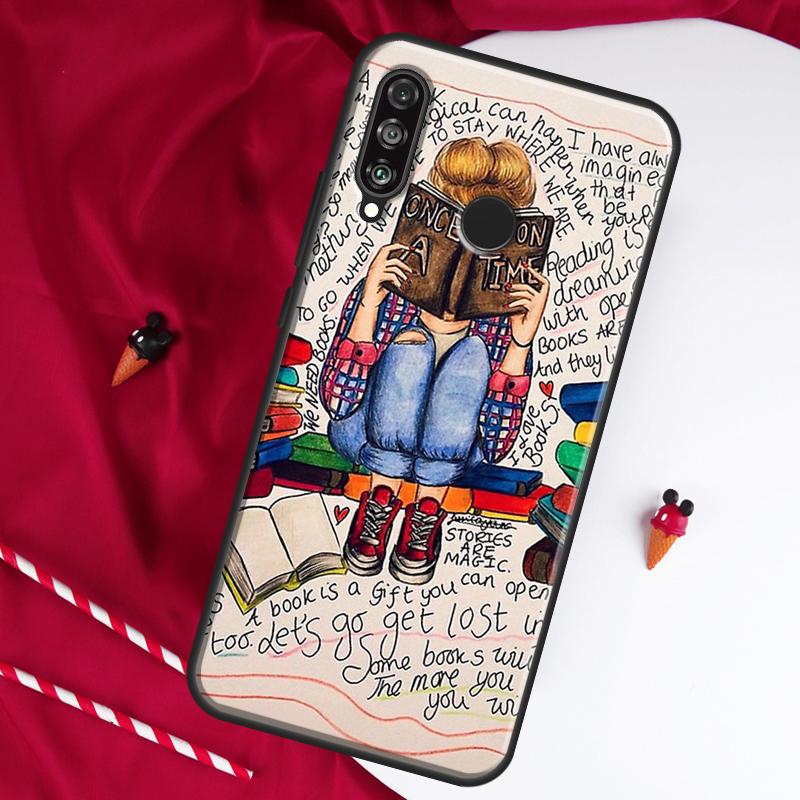 

Иллюстрация «Читать книги» Для Huawei Nova 8i 7i 11i 12i 12s 9 10 SE Y90 Y60 Y70 Y72 Y61 Y91 P30 P40 Lite P60 Pro Чехол Huawei Nova 10