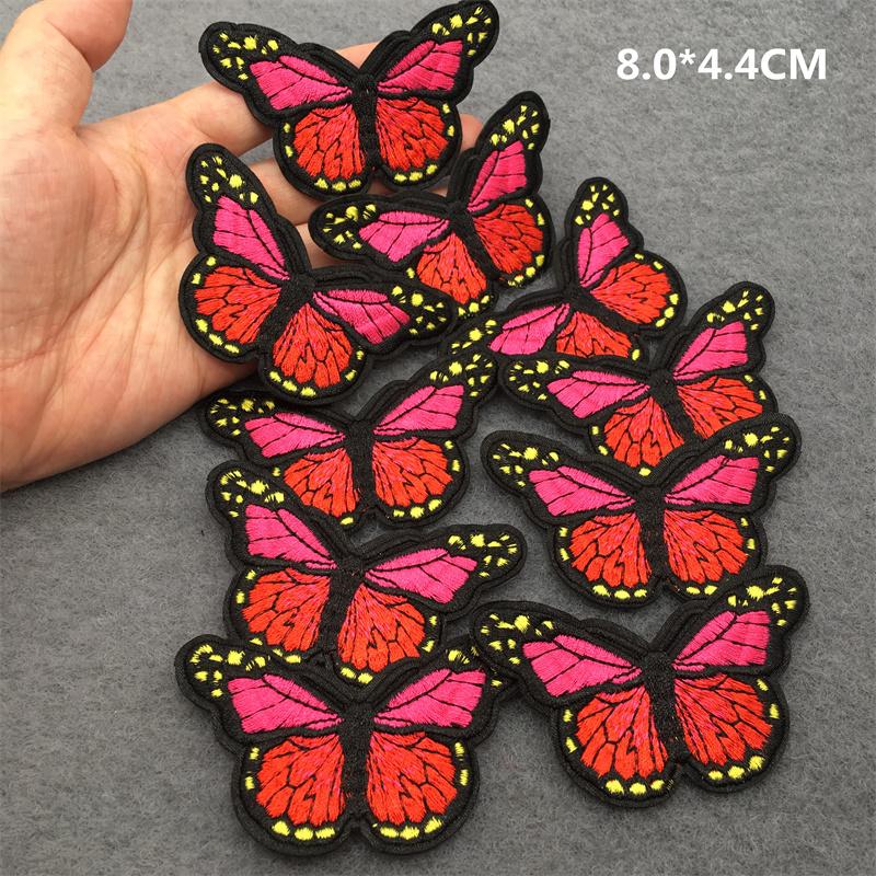 10Pcs Butterfly Patches Applique For Clothing Embroidery Patches On Clothes Diy Ironing Sewing Children Kids Stickers