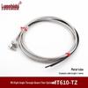 Metal Sheathed Fiber Optic Sensor Amplifier with Right Angle Elbow and Extended Reflective Through-Beam Cable