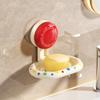2PCS/SET Wall Mounted Rotating Installation Soap Box Detachable Soap Storage Tray  Bathroom