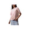Minimalist Embroidered Cotton Loose Short Sleeve T-Shirt Women Tops Shell-Pink J223466-TF6