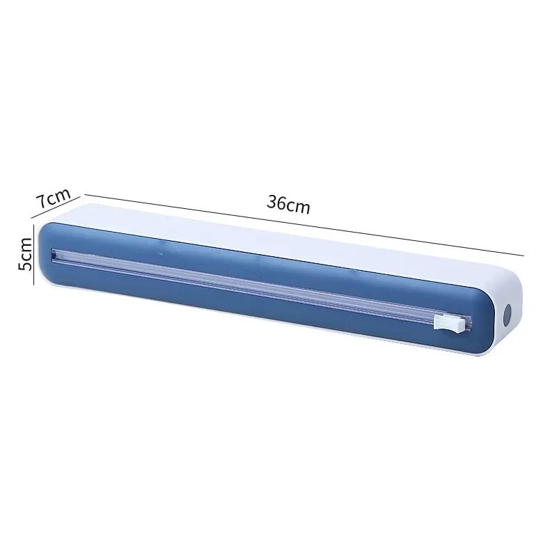 Plastic Wrap Cutter Multifunction Plastic Wrap Tin Foil Paper Storage Box Wall Mounted Refrigerator Storage Rack Kitchen Supply