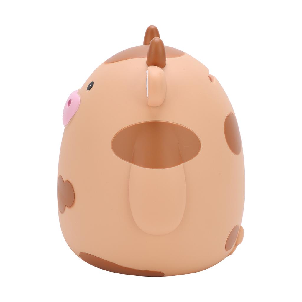 Piggy Bank Cartoon Cow Cute Practical Vinyl Broken Resistant Coin Bank for Children S Day Gifts