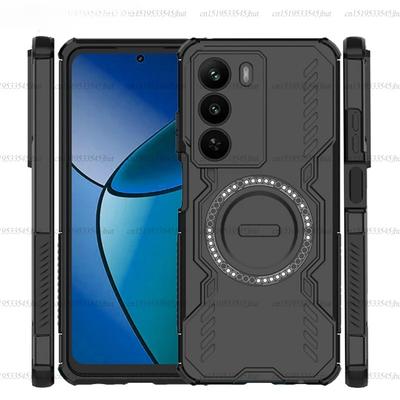 Capa Armor à Prova de Choque Para Realme C75 Capa de Adsorção Magnética Carregamento Sem Fio Realme C75 Capa 5G Para Realme C75 Capa 6,67 polegadas