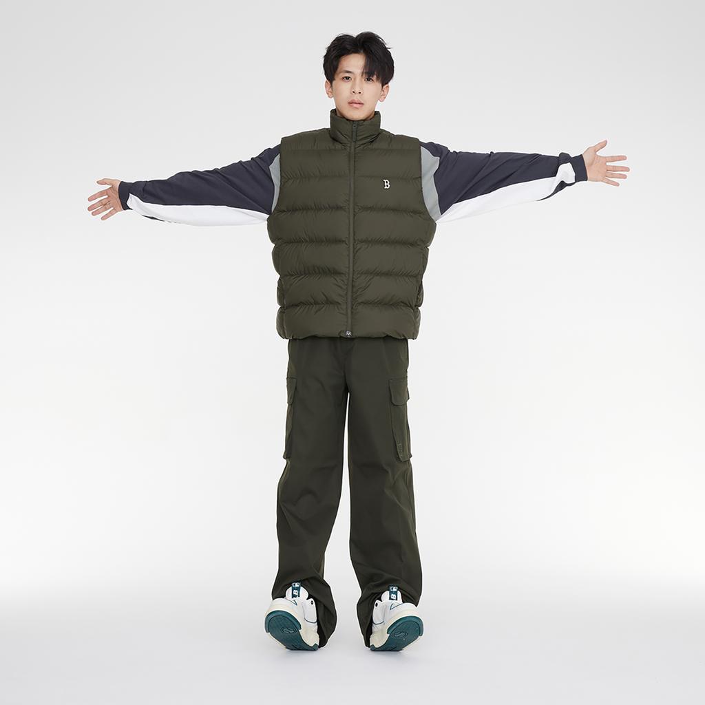 New MLB Chunky Liner Low Top Skateboard Shoes Unisex Beige Green 3ASXCBO3N-43GND