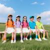 Colorful Children's Short Sleeve T-shirt Set for Kindergarten Sports and June 1st Performances.