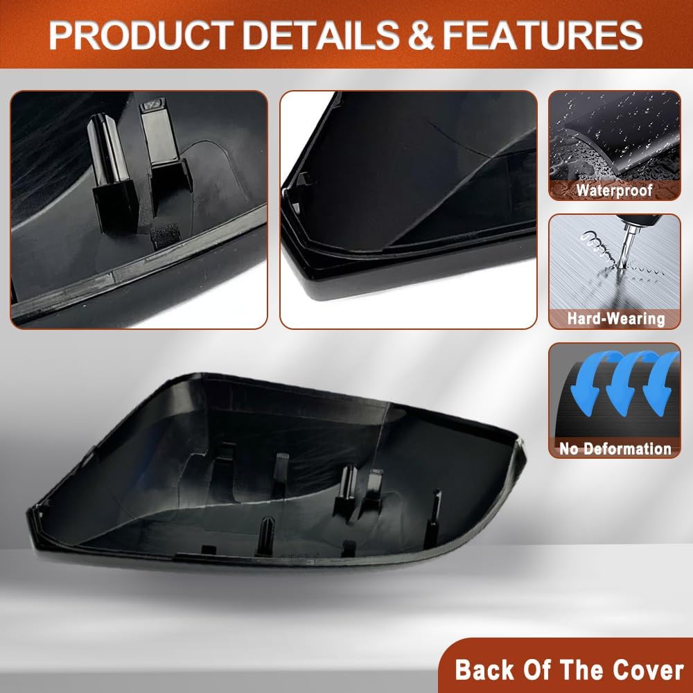 Side Mirror Cover, Compatible with Toyota Camry XLE/XSE/Hybrid XLE 2018-2021, Car Mirror Housing Cover Passenger Rear View Mirror Cap,