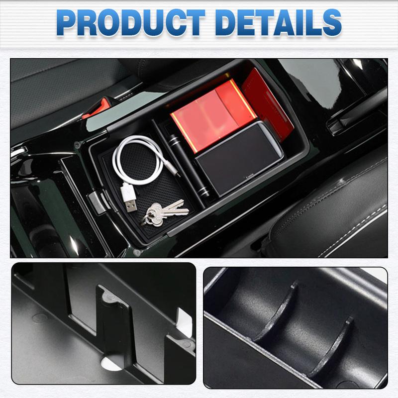 Armrest Box Storage with Rubber Cushions For Volkswagen ID.4 ID6 -2024 Car Center Console Armrest Storage Box Trims Tray