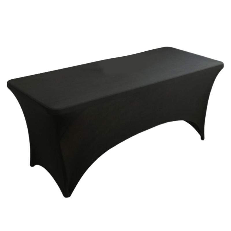 

Скатерть из спандекса, полиэстер, прямоугольная скатерть, растягивающаяся, дропшиппинг 4FT чёрный