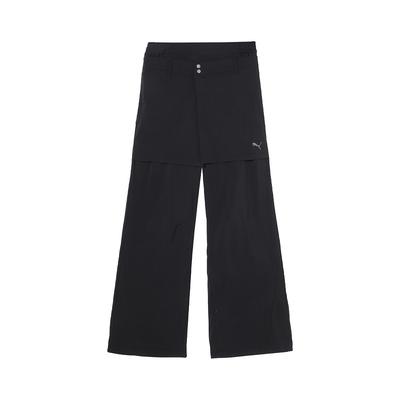 Calças Casuais de Moda Confortáveis Tecidas Femininas Pretas 633247-01