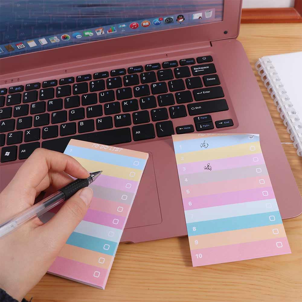 50 Sheets Multicolors To Do List Sticky Notes Rainbow To Do List Notepad Rainbow Sticky Notes  Home