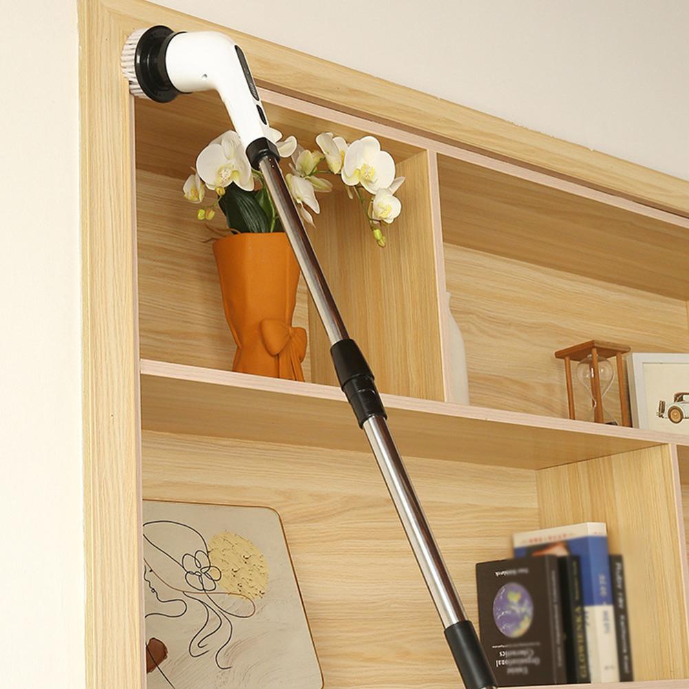 Electric Cleaning Brush Anti-Slip Cordless Spin Scrubber 2 Modes Retractable Cleaning Brush for Tiles Pots Bathroom Car Interior