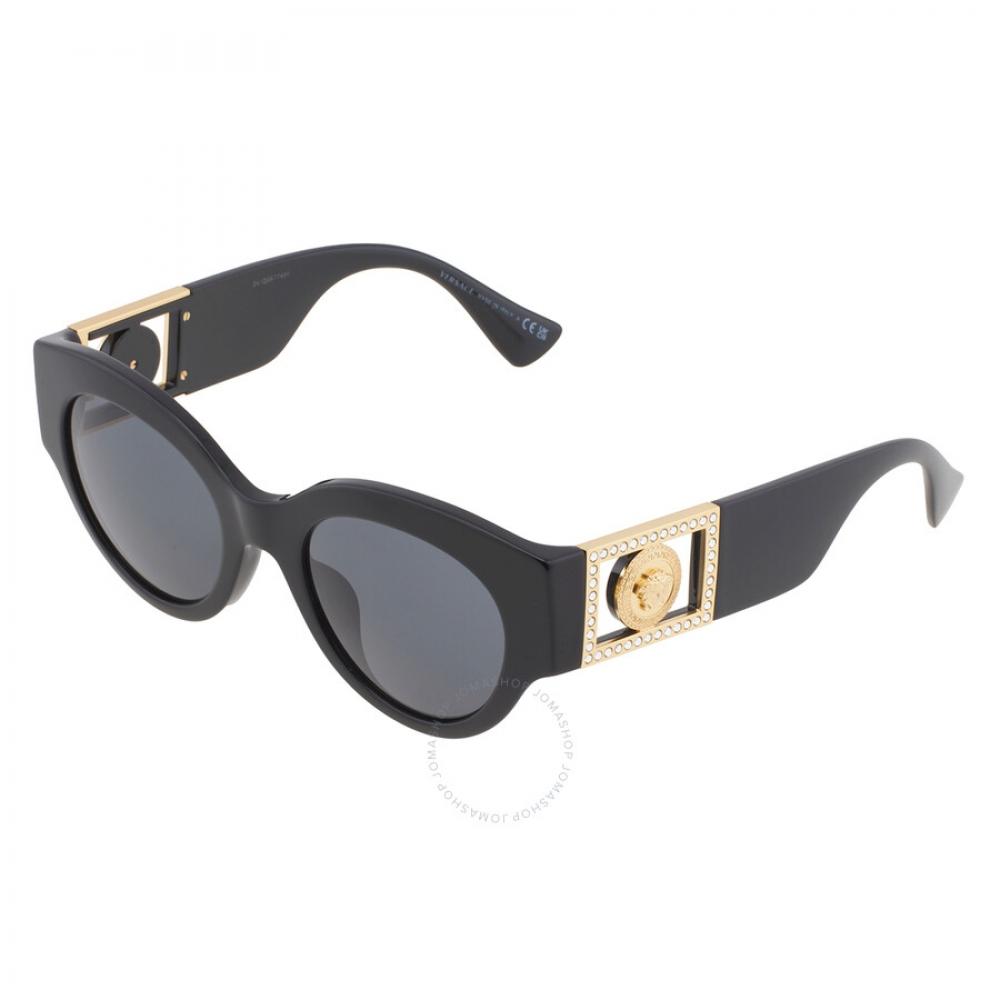 Versace Dark Grey Round Ladies Sunglasses Ve4438bf Gb1 87 52