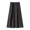 Strappy Flowy Women's A-line Bodycon Midi Skirt with High Waist & Back Slit - Spring 2026