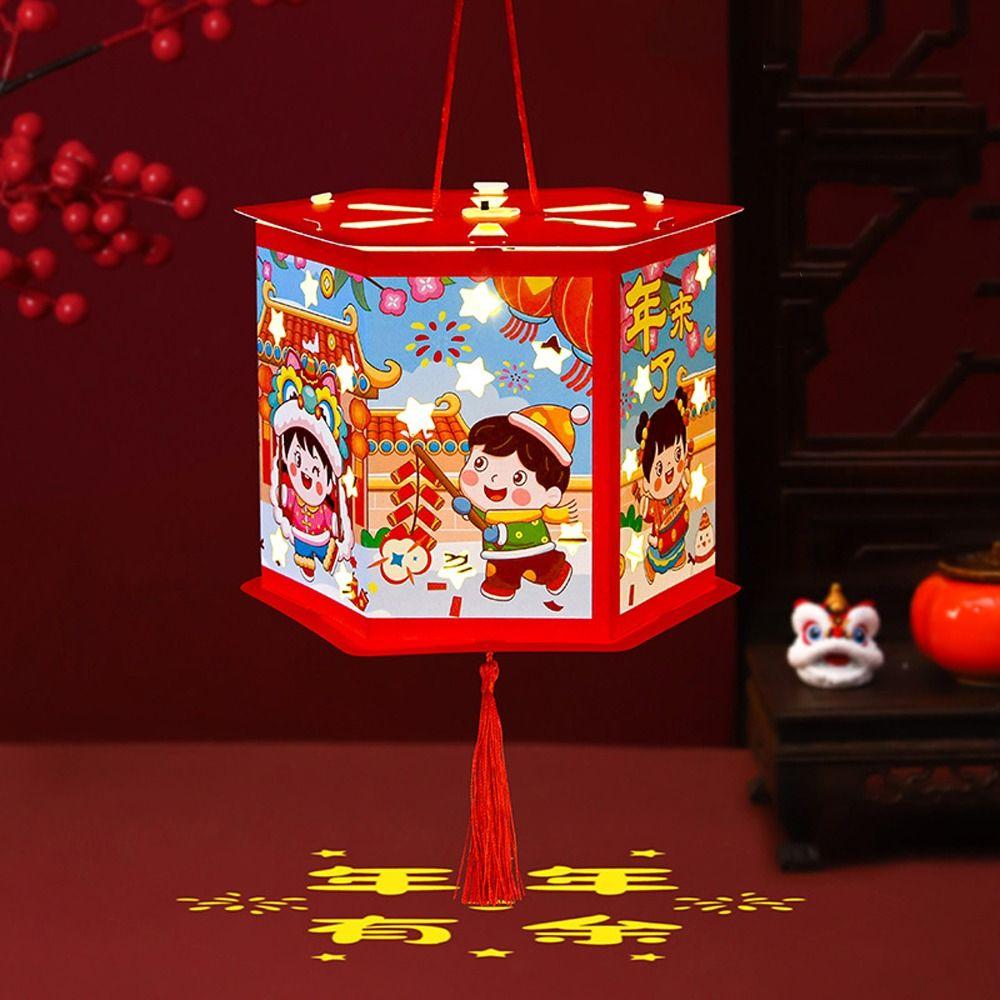 Chinese Style New Year Luminous Lantern Cartoon Celebration Lantern  Home New Year Gift