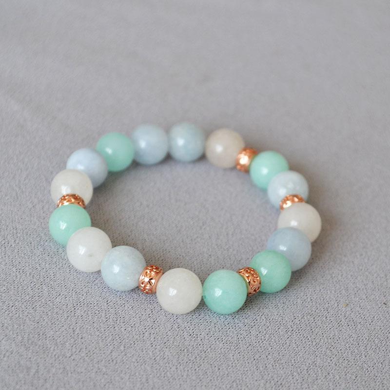 

Модный браслет из бусин 10 мм, простой и персонализированный эластичный