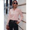 Commuter Women's Versatile Simple Solid Color Shirt Long Sleeved Medium Long Oversized Shirt