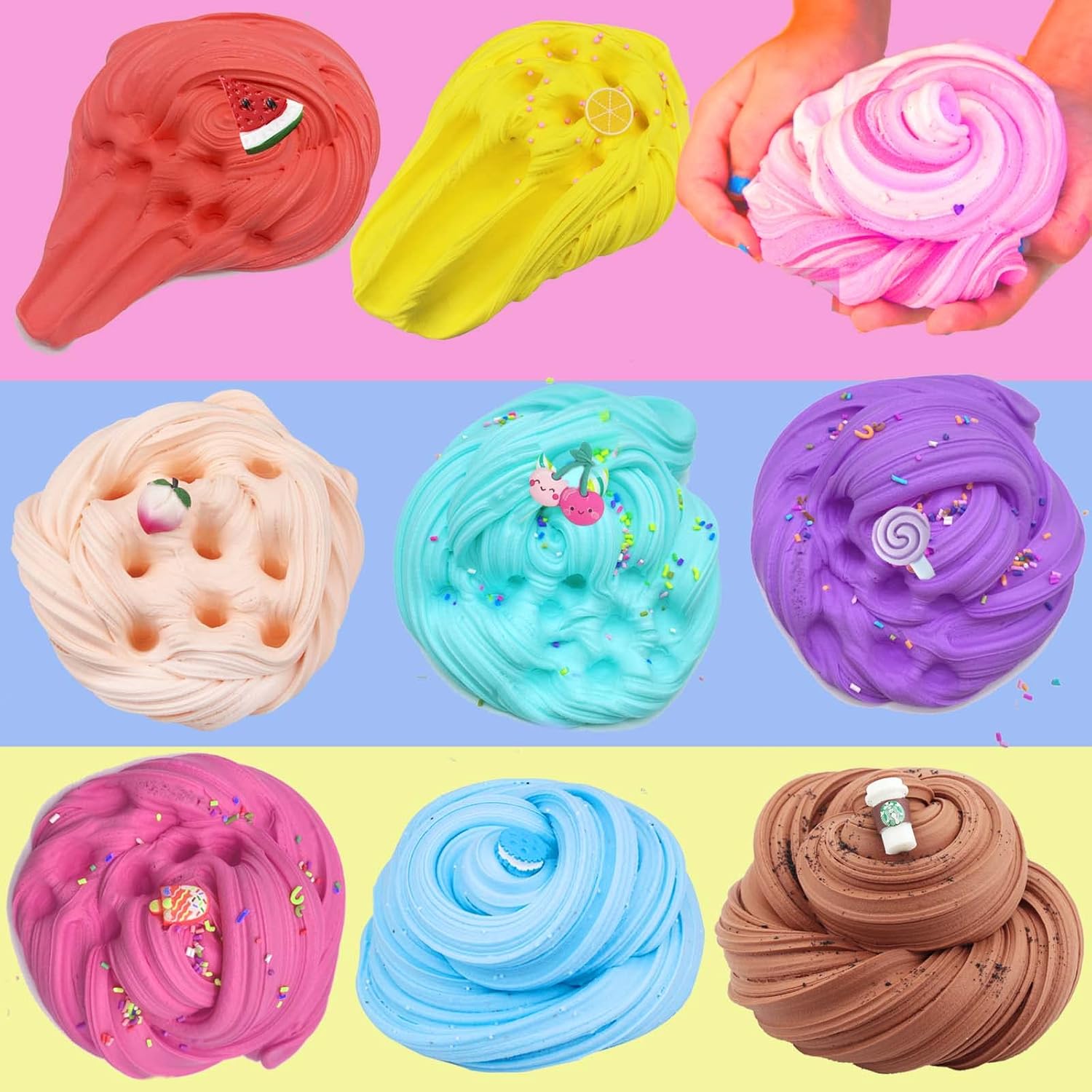 Butter Slime Kit for Girls and Boys 11pack with Scent,Stretchy and Non-Sticky,Stress Relief Fidget Toy,Birthday Gift and Party Favors Easter Basket