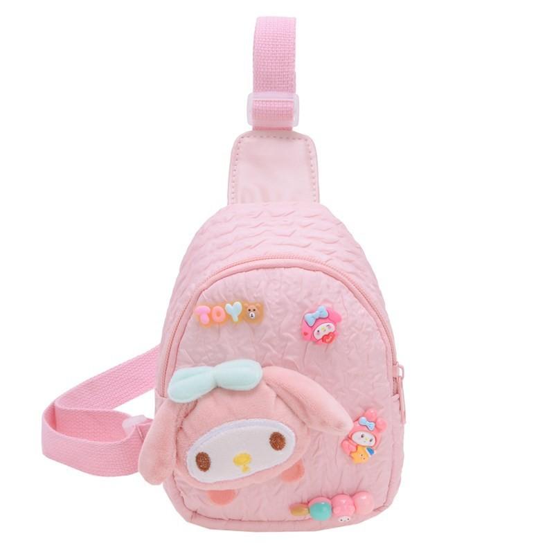 Melody Kids Crossbody Bag With Cartoon Design And Polyester Material For Daily Use