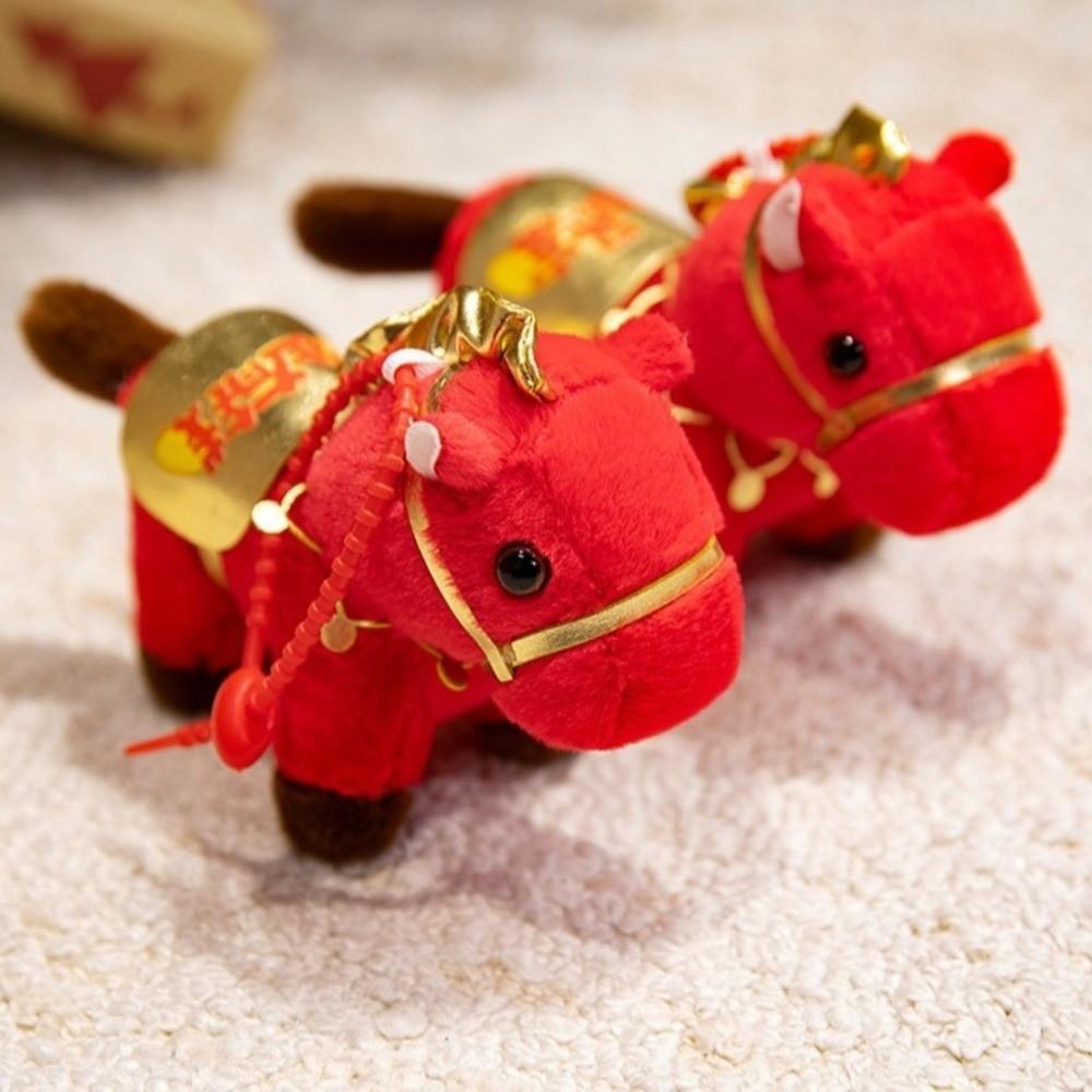 Stuffed Animal Little Horse Plush Toys Traditional Zodiac Horse Doll  Friends Blessing Gift