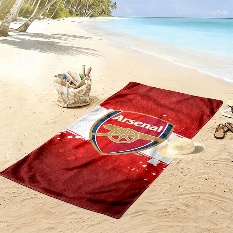 Arsenal F Print Beach Towel, Large Soft Quick Dry Towel for Beach Camping Swimming