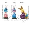 Cartoon Easter Bunny Figurine Handmade Standing Bunny Egg Statue Lovely Sculpture Resin Rabbit Sculpture Easter Party