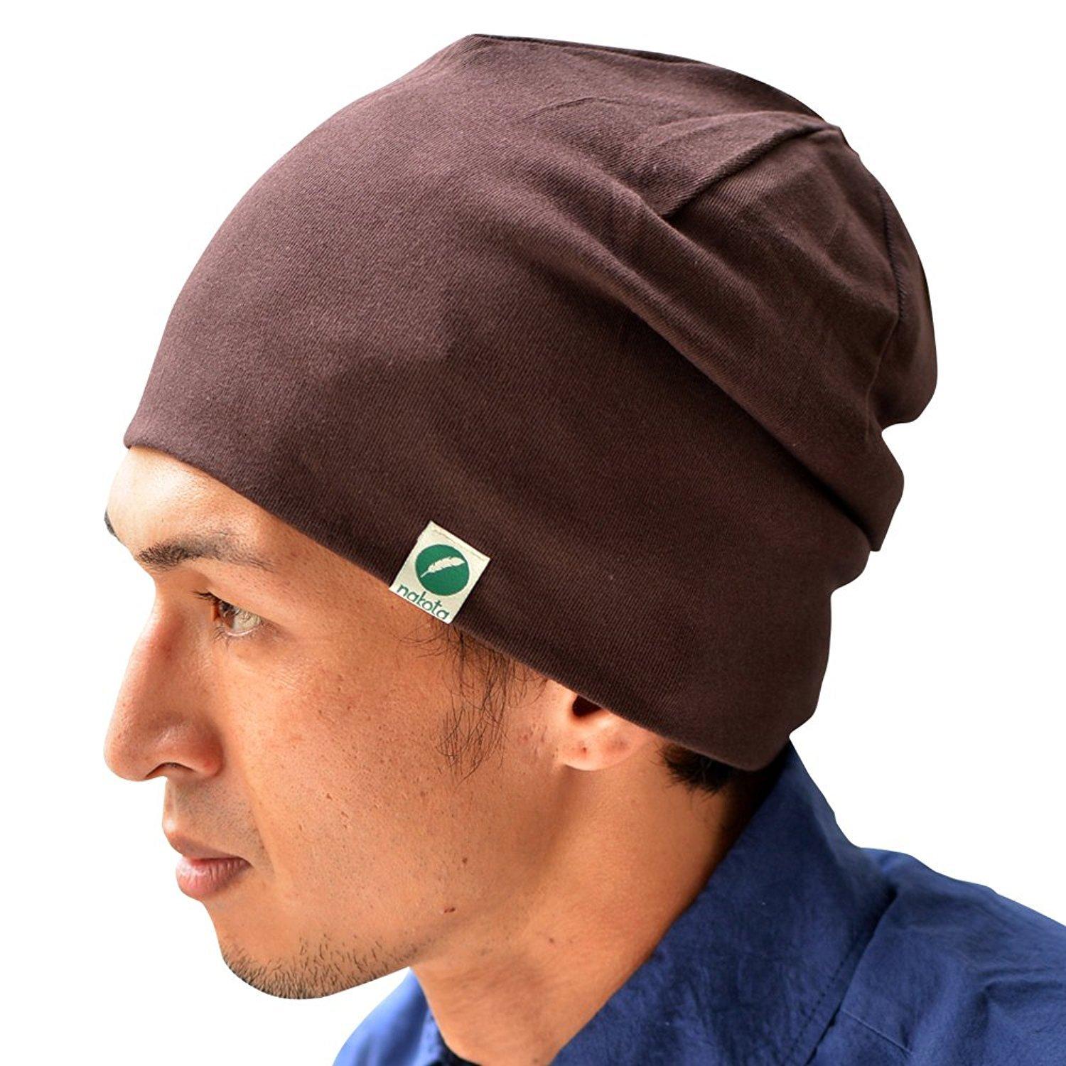 

Шапка-бини Nakota из органического эластичного хлопка, машинной вязки, сделано по размеру, коричневая, шапка, Япония, 100% хлопок, SS, (22)