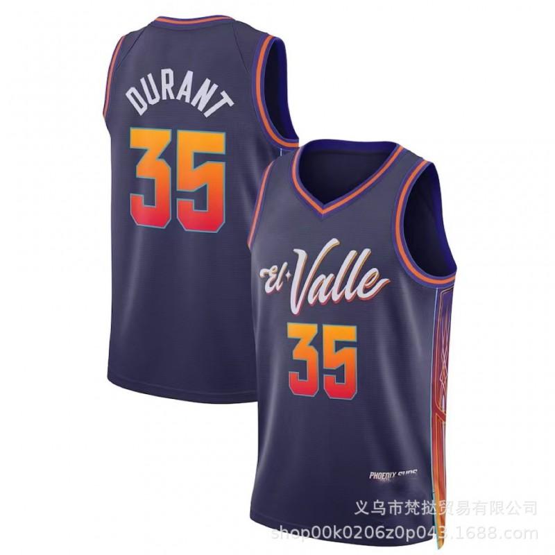 Phoenix Suns NBA Basketball Jersey Durant 35 Booker 1 Paul 3 Season Cotton V-Neck Sleeveless Sportswear
