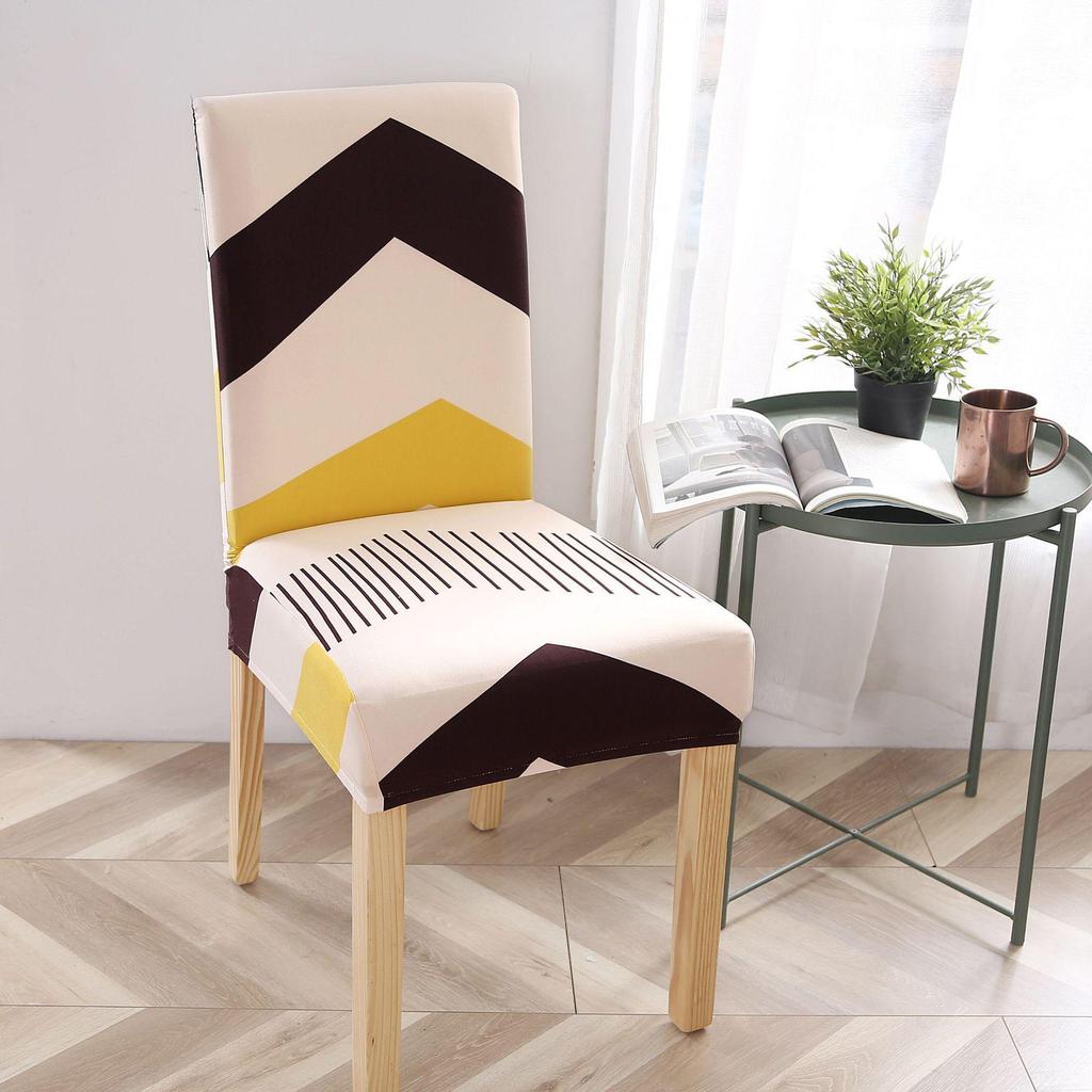 Stretchable Printed Chair Cover, Dustproof, for Home or Office Seats