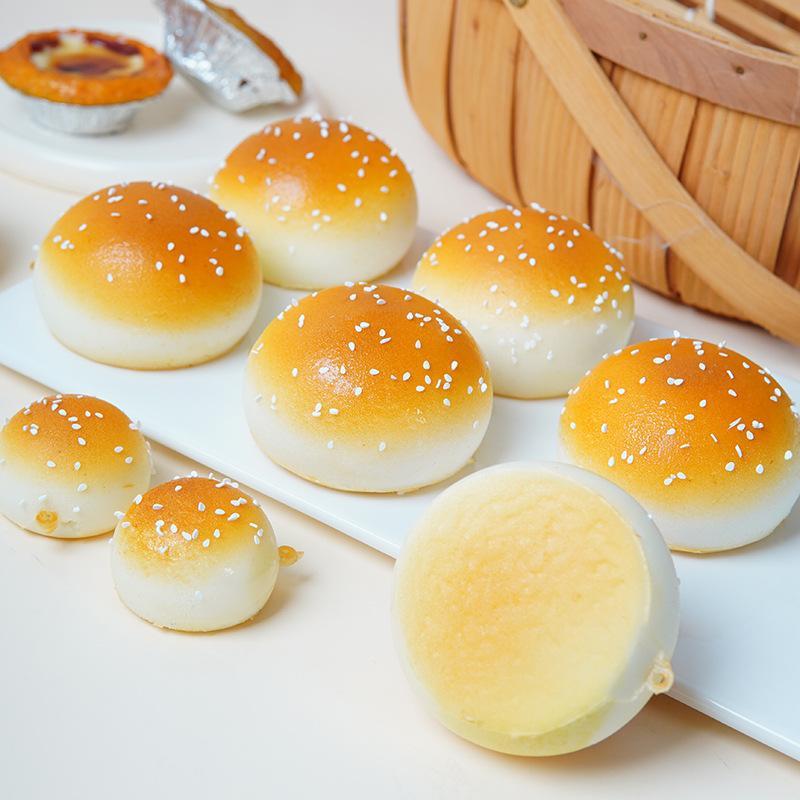 Mini Sesame Bread Squeeze Soft Slow Rising Simulation Food Squeeze Toy Keychain Pendant Stress Relief Gift For Kids Adults