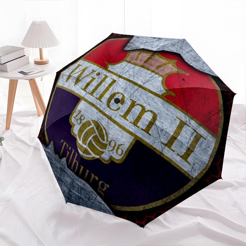 

Зонт-трость Willem II Tilburg, автоматический складной, портативная и складная конструкция, 8 спиц, рождественский или праздничный подарок. разноцветный