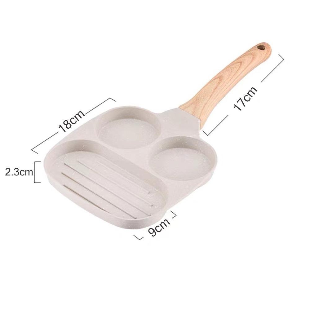 4 Holes Frying Pan Omelet Egg Frying Pan Cookware Non-Stick Pancake Pan  Gas Stove