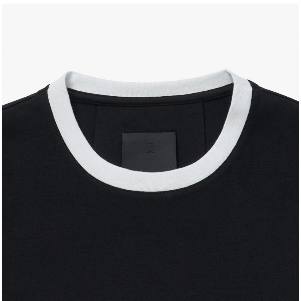 Givenchy Bw70bf3yac 004 Archetype Logo Print Slim Fit JerSey Women S Short Sleeve Tee