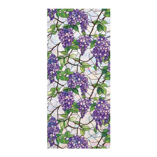 Window Privacy Film, Stained Glass Pattern Decorative Window Sticker, Rainbow Static Cling, Sun Blocking Reusable Decals for Glass Doors, Bedroom