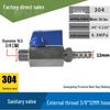 304 Stainless Steel Sanitary Mini Ball Valve, Internal/External Thread, High Pressure, 1/8"-3/4" Sizes, Open Pagoda Design