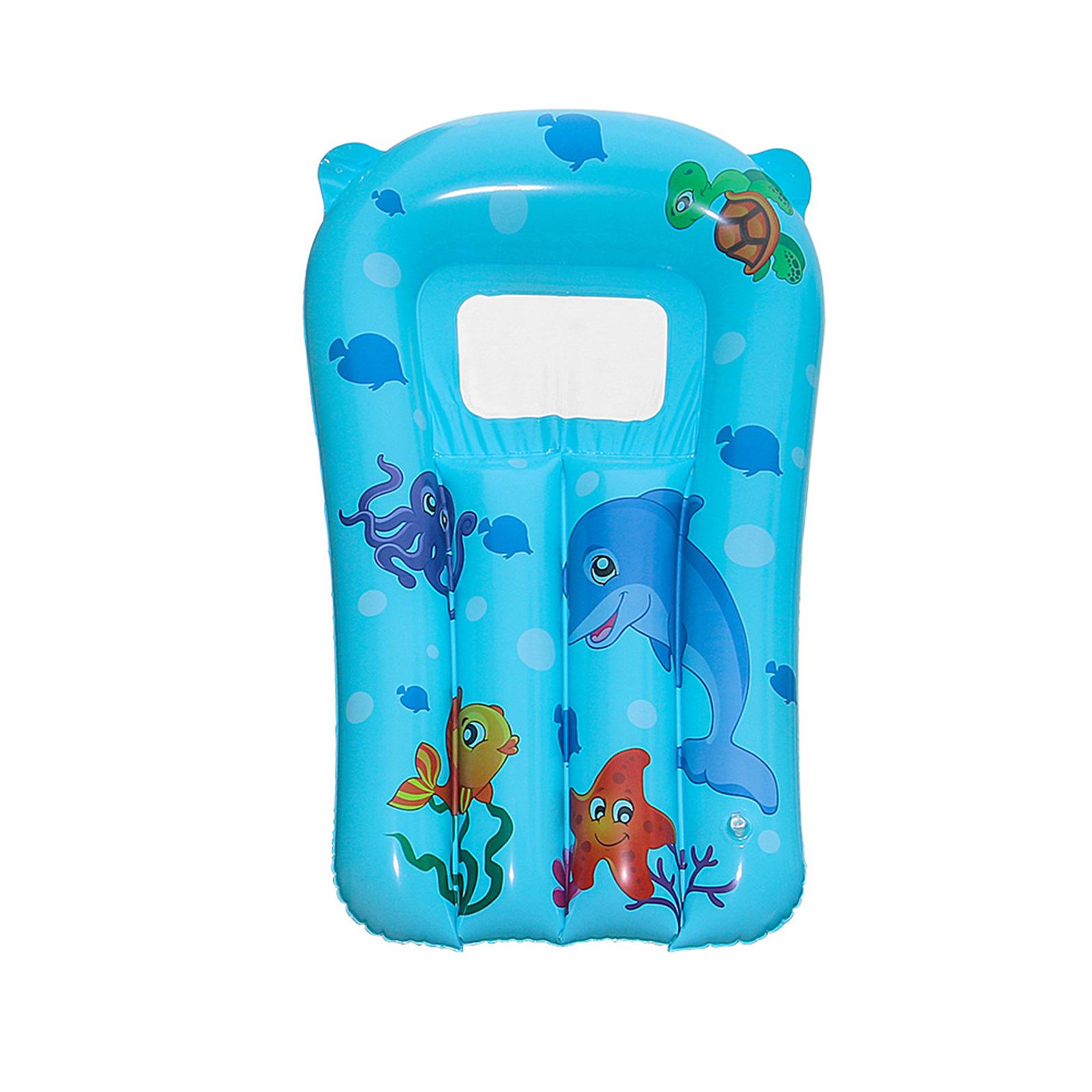 

Надувной поплавок для бассейна, мультяшный плот для бассейна для детей, садовая игрушка для бассейна, складная герметичная детская доска для серфинга, подарок на вечеринку синий