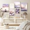 Lila Dahlie Reed Wand Kunst Einfache Linie Sexy Mädchen Landschaft Leinwand Malerei Nordic Poster Drucken Blume Bilder Zimmer Wand Dekor