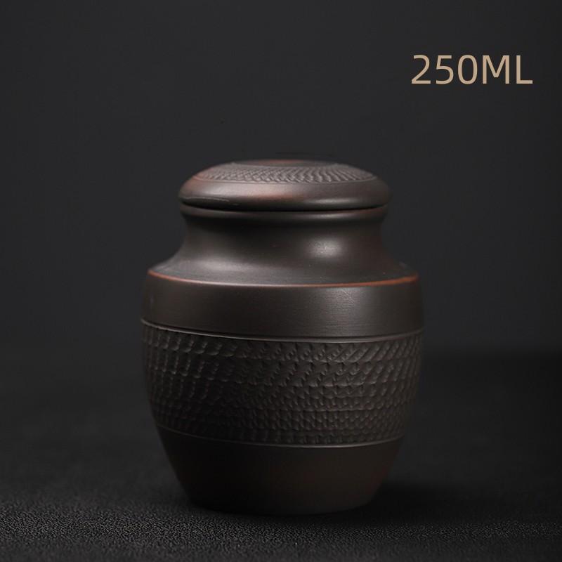 

Purple Pottery Tea Jar Handmade Jump Knife Glazed Polished Mini Small Sized Porcelain Sealed Storage Jar Tea Container Tea Box S