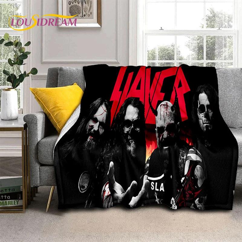 Heavy Metal Band Slayer Rock Blanket,Soft Throw Blanket for Home Bedroom Bed Sofa Picnic Travel Office Rest Cover Blanket Kids