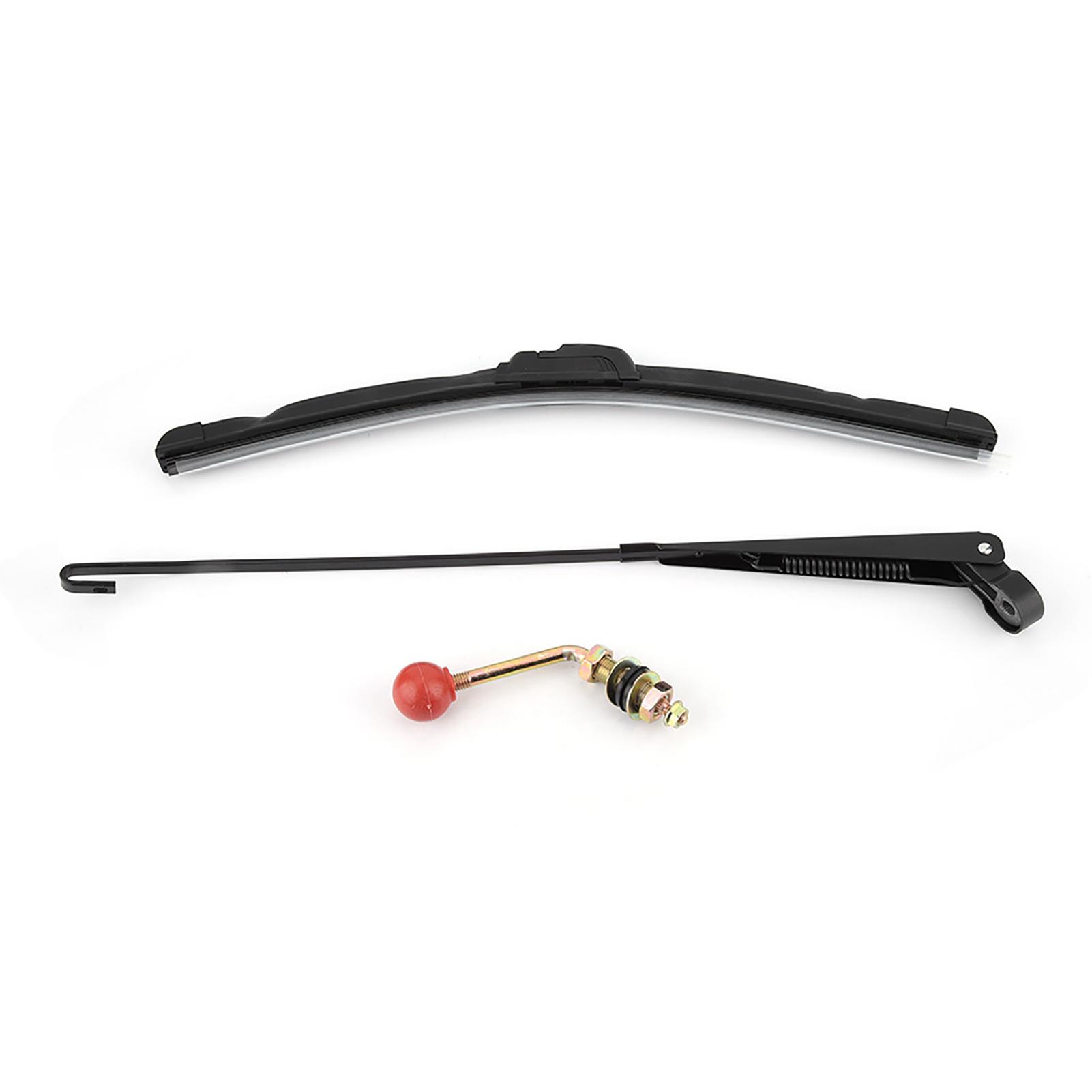 UTV Manual Hand Operated Windshield Wiper Blade Universal Replacement Kit чёрный